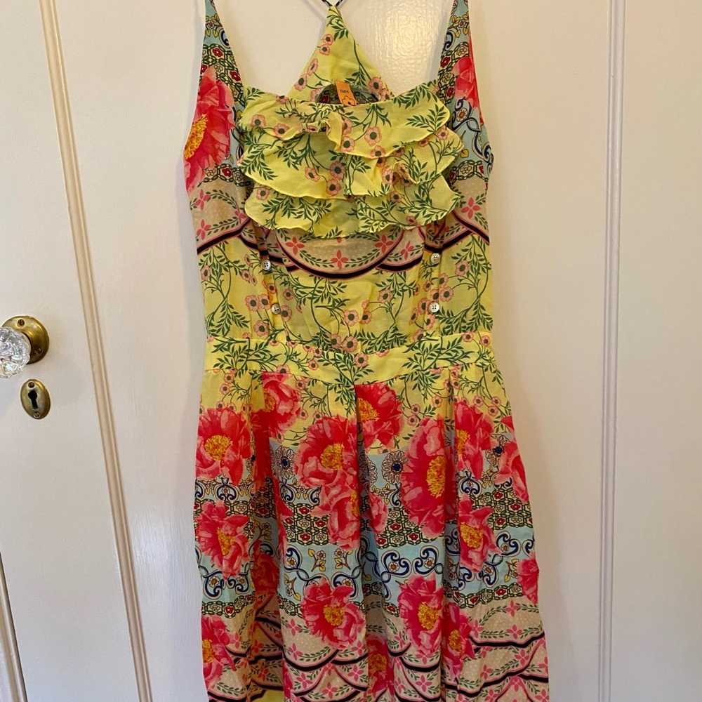 Dress from Brazilian brand Farm Rio (sold at Anthropologie).